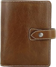 Filofax Malden Organizer, Pocket Size, Ochre - Tactile, Full Grain Buffalo Leather, Six Rings, with Cotton Cream Week-to-View Calendar Diary, Multilingual, 2024 (C025842-24)
