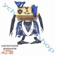 YAMAHA LC135 LC 135 135LC V4 V5 V6 V7 EXCITER BIRU HITAM BODY COVER SET STICKER STRIPE SIAP TAMPAL E