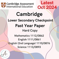 Cambridge Lower Secondary Checkpoint Past Year Paper + Answer | Hardcopy |Year 9 Checkpoint Oct2024 