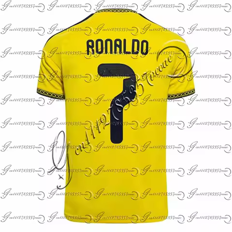 Al Nassr Soccer Jersey Men's #7 Ronaldo Football T-Shirt Short Sleeve Fans Version Sports Top Family