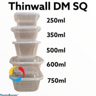 Thinwall Merek Dm Sq Kotak Kecil/Kotak Makan Plastik 250Ml 1 Dus