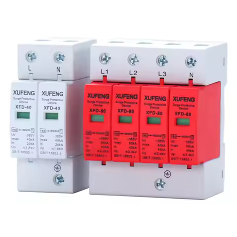 1PCS 1P 2P 3P 4P House Lightning Surge Protector Protective Low-voltage Arrester Device 380V Lightni