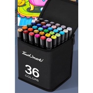 【💝Hot Sale💝】HIGHTUNE 24/60/80/100/120 Marker Pen Set Markers Dual Tip Color Alcohol Markers Set Colo