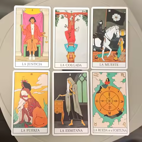 10.3*6cm Modern Witch Tarot Deck in Spanish Language 78 Pcs Tarot Cards Combine with Diverse Bodies,