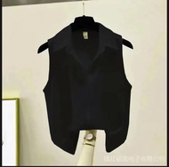 Rompi Wanita Kekinian Baju Atasan Kemeja Wanita Casual Tanpa Lengan Crinckle Airflow