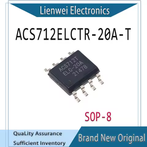 100% New Original ACS712T ACS712ELCTR-20A-T ACS712TELC-20A ACS712TELC IC Chipset SOP-8