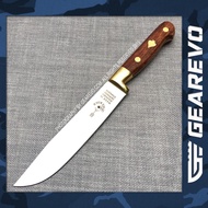 F. Herder 6 inch Chef/Kitchen/Meat Knife Classic Design with Brass Bolster and Bubinga Wood Handle (4259R15,50)