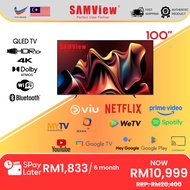 SAMView 4K UHD Licensed QLED Google TV (100")