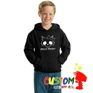Jaket Hoodie Sweater Hello Freaky Untuk Anak Usia 6-9 Tahun