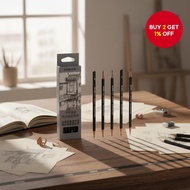 14-Piece 6H-12B Drawing Pencil Set & Cream Floral Pen Bag - Essentials for Students and Artists  Set