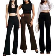 Flare Pants - Highwaist Flare Pants - Women's Semi-Cutbray Culottes