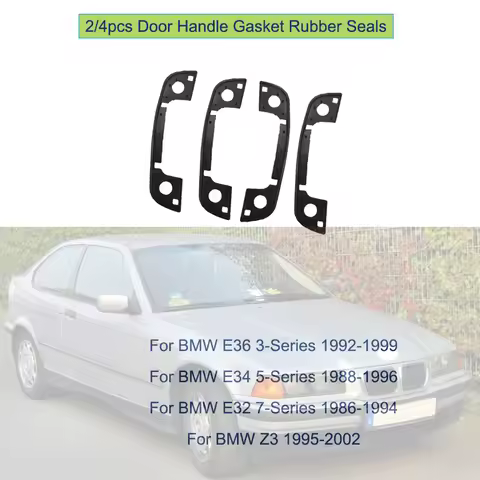 2/4pcs Door Handle Gasket Rubber Seals for BMW 3 5 7 Series E36 E34 E32 4 doors Exterior Accessories