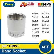 Remax 3/8" DR Hand Socket, Drive Socket 6Point