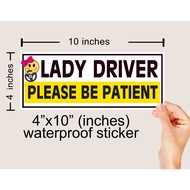 ♞New Driver Waterproof Sticker Lady Driver Sticker Student Driver Stickers For Cars Decal Signs