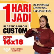 Opp Plastic Screen Printing 16x18