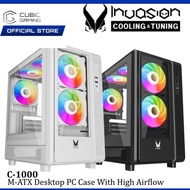 INVASION C-1000 M-ATX DESKTOP CASING / CASE WITH HIGH AIRFLOW / COMPACT SIZE - MATX - C1000 - CASE O