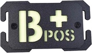 Glow Dark Blood Type A+ Positive POS Reflective Patches Tactical Morale Military Badges with Breach 