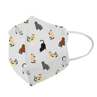 acc+ - acc+ 台灣超立體幼童口罩（貓貓圖案）台灣製造 幼童 高品質 透氣舒適 1-4歲幼童適用