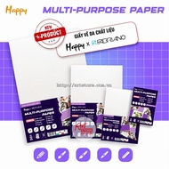 Happy Multi Purpose 200gsm Multi-Purpose Multi-Material Drawing Paper-Watercolor Paper, Color Pencil, Wax Color, Marker A6 /5-A4A3
