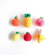 編織水果系列 | 橘子 / 鳳梨 / 桃 / 檸檬 / 蘋果 / 香蕉 | 吊飾