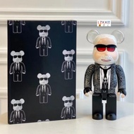 Be@rbrick × Ch@nel × FEND1 × Karl Otto Lagerfeldt 400% 28 cm Gear joint Fashion Bearbrick Anime Toy Action Figures Collection Gift