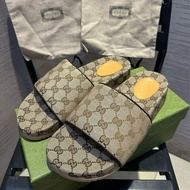💎Han's house精品服飾💎 GUCCI 古馳 滿版GG 拖鞋 義大利製 現貨 UK 9 10