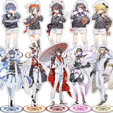 Anime Luxiem Acryl Stand Vox Ike Shu Mysta Luca Karakter Model Bord Bureau Decor Fans Geschenken Cos