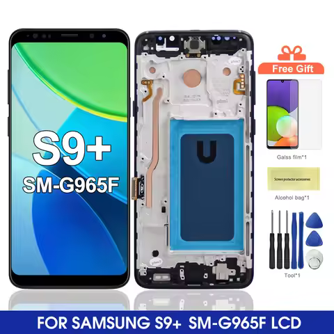 S9 Plus Display Screen Assembly for Samsung Galaxy S9+ G965F G965F/DS Lcd Display Digital Touch Scre