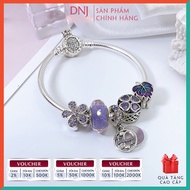 [Premium product] High quality 925 silver bracelet for women - Silver charm bracelet with purple sto