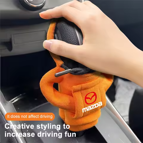 1pcs Car Gear Shift Knob Cover Gear Stick Protector Mini Hooded Sweatshirt Shirt For Mazda 3 Bk 6 Gh