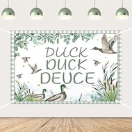 Mallard Duck Duck Deuce Backdrop, Mallard Duck 2nd Birthday Backdrop Hunting Theme Birthday Photogra