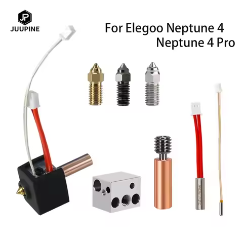 For Elegoo Neptune 4 Hotend 24v 50w Elegoo Neptune 4 Pro Hotend Upgraded Heat Break Heater Block Bra