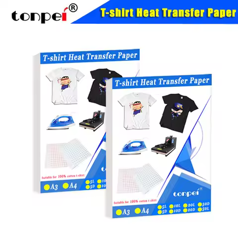 A3 A4 T shirt Heat Transfer paper for light / dark color 100% Cotton Fabrics Cloth inkjet Printing D