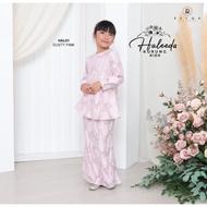 BAJU KURUNG BUDAK KIDS MODEN KURUNG BAJU RAYA 2024 DUSTY PINK BABY BLUE PASTEL MINT MUSTARD BLACK RC HALEEDAR