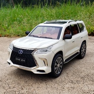 Tỉ Lệ 1:24仿真金属雷克萨斯lx570汽车模型 六开门声光回力玩具车 合金车 收藏模型 车模