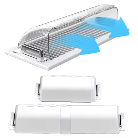 WeaandHea 2 Pack Magnetic Air Vent Deflec, 9"-1." Adjutable Vent Cover with Omized Ferrite Magne for