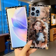 Shockproof Flower For OPPO Reno10 10Pro 10Pro+ Reno4Pro Reno4Z Reno3Pro Reno2F 2Z C20 9Pro+ Realme9i A36 A76 A96 8i 8Pro 7Pro 6Pro 6S Casing Cover Case Square