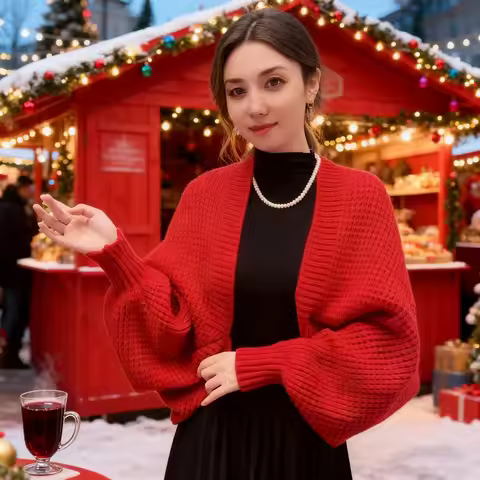 [Slim-fit version] Waffle long-sleeved temperament cardigan autumn and winter warm knitted shawl fas