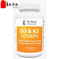 Inventario existente Ready Stock  Dr. Berg's D3 & K2 Vitamin - 60 capsules D3K2 Dr Berg [EXP:6/2025]