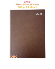 สมุดไดอารี่ A4 DX601 ปี 2026 แพลนเนอร์+โน๊ต ขนาด 215 X 293 มม. (1 เล่ม)