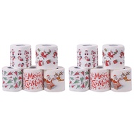(CSID) 5 Styles Santa Claus Paper Roll Tissue Paper Towels Christmas Decorations Xmas Santa Office R
