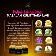 original skincare amora luminous silk foundation with hologram. freegift beauty blender