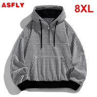 ASFLY Spring Autumn Knitted Hoodie Men 8XL Plus Size Hoodie Male Fashion Casual Hooded Pullover Male
