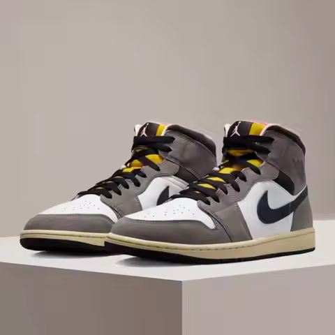Nike Air Jordan 1 Mid Cushioned Fashionable Versatile Slip-Resistant Durable Basketball Shoes HQ2011