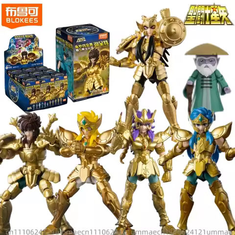 BLOKEES Saint Seiya Building Blocks Galaxy Edition 2nd Toys Hyoga Shiryu Camus Milo Shaina Movable A
