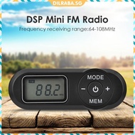 ✥Dilraba✥【In Stock】 Portable Pocket Mini Radio LCD Digital Display Pocket Mini Radio Outdoor Walking Retro FM Player Receiver Radio Stereo