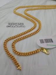 CH 5016 Rantai Leher Gajah ZHULIAN Gold plated Necklace Jewellery Emas Saduran Barang Kemas