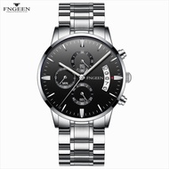 Jam Tangan Pria Analog Date FNGEEN 5055 Water Resist Stainless Steel Original