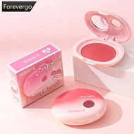 FOREVERGO 2 in 1 Light Powder Blusher Lipstick Two in Use Lip Cheek Blusher Dual-use Easy To Color R