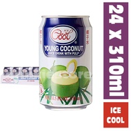Ice Cool Young Coconut Juice With Pulp/ Pulp - Case/Pulp 4 X 500ML/Roasted Young Coconut Juice with 